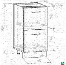 Тумба кухонная "FoodFlex" 2" 458398 фото