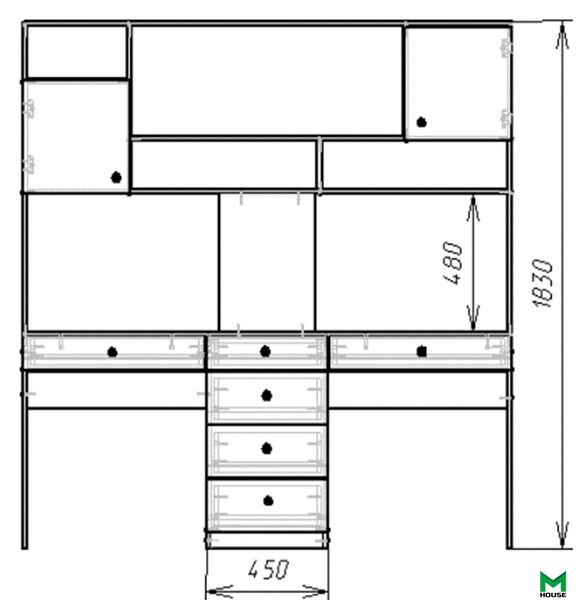 Письменный стол для двоих "Талант" 458962 фото